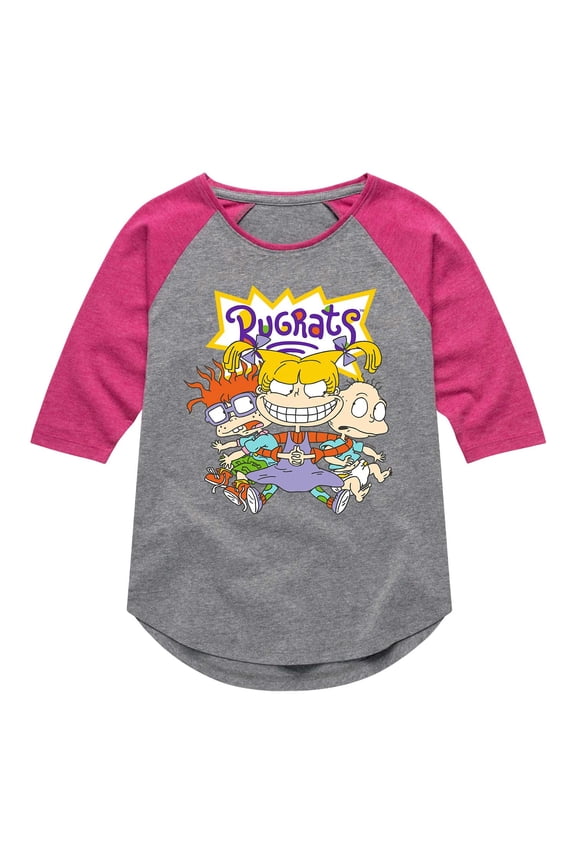 - Grinning Ear To Ear - Toddler And Youth Girls Raglan Graphic T-Shirt