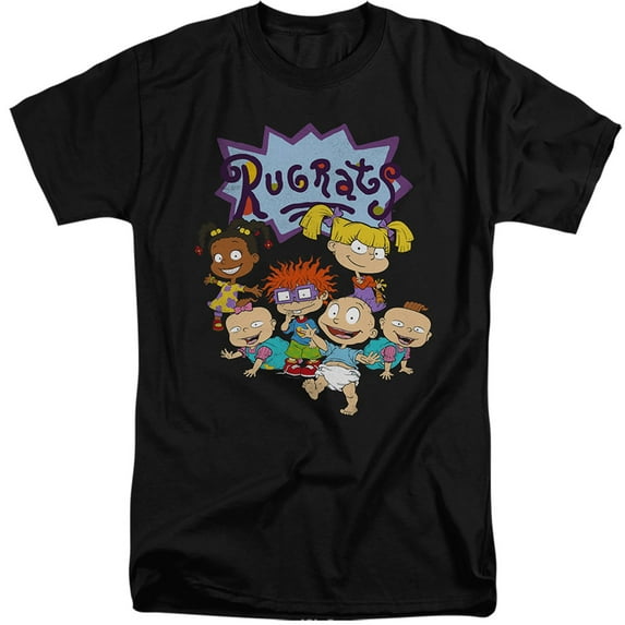 Rugrats Group Unisex Adult Tall T Shirt,Black, 3X-Large