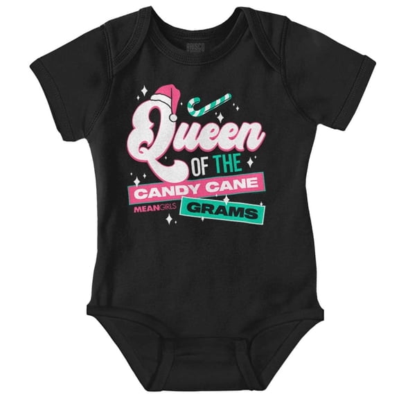 Mean Girls Xmas Queen Candy Cane Gram Bodysuit Jumper Girls Infant Baby Brisco Brands 6M