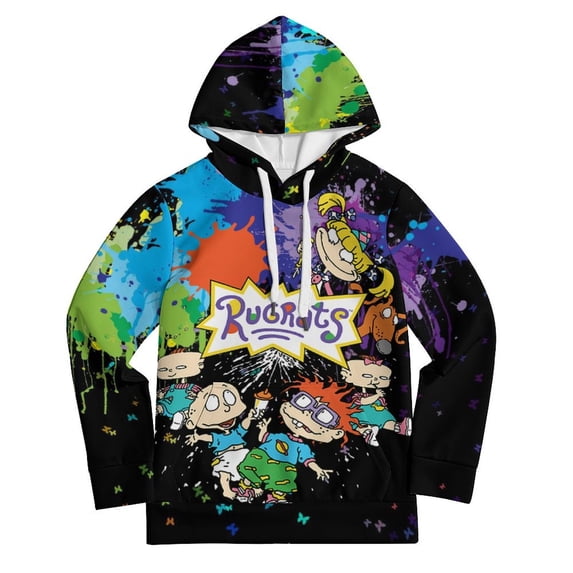 Rugrats Hoodies for Boys Girls, Kids 3D Print Pullover Hooded With Pocket, Youth Novelty Long Sleeve Hooded, Fashion Sweatshirt, S-XL
