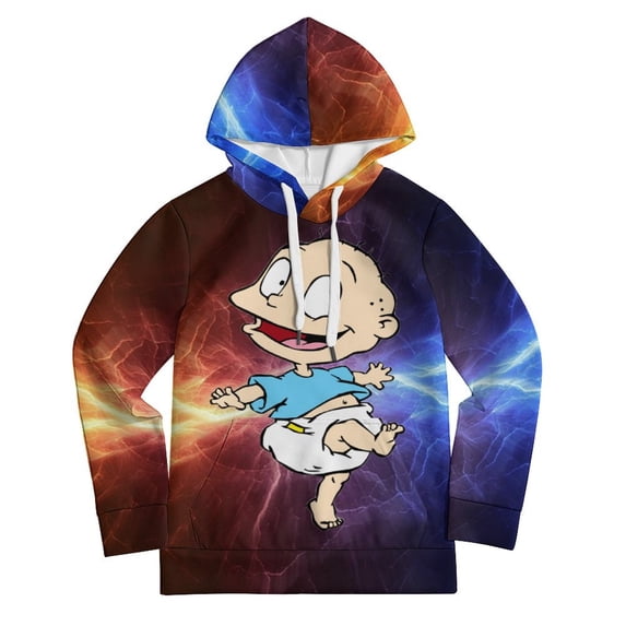 Rugrats Hoodies for Boys Girls, Kids 3D Print Pullover Hooded With Pocket, Youth Novelty Long Sleeve Hooded, Fashion Sweatshirt, S-XL