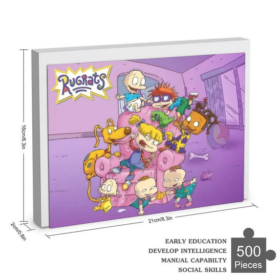 Rugrats Jigsaw Puzzle 35/70/120/200/300/500/1000 Piece Birthday Gift Vibrant Colors High Quality