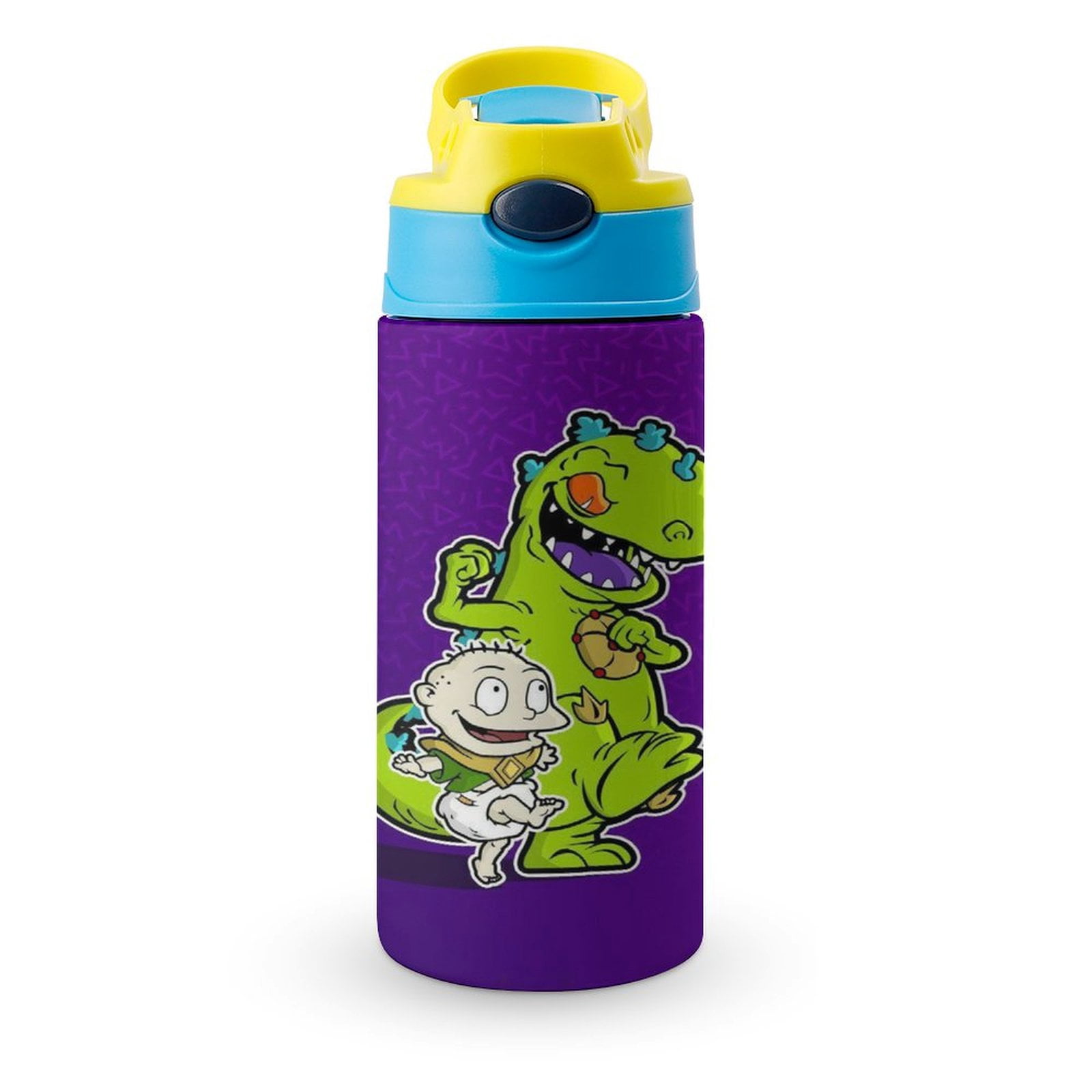 Rugrats Kids Water Bottle with Straw Lid Insulated Stainless Steel Reusable Tumbler for Boys ...