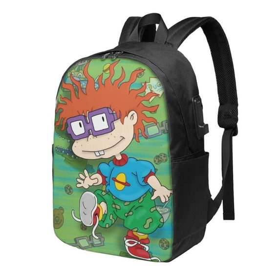 Rugrats Laptop Backpack With Usb Charging Port Travel Backpack Computer Bag 17 Inch School Bookbag For Adult Teen