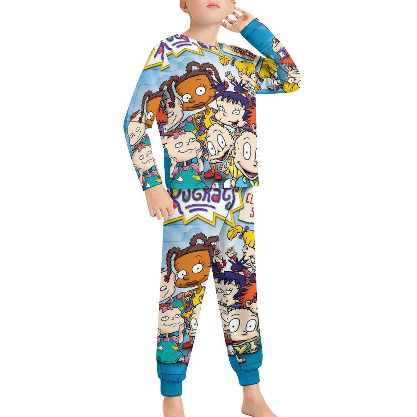 Little Rag Ras Rugrats Little Big Bo-ys Gi-rls Pajamas Set Long Sleeve Ki-ds PJs ...