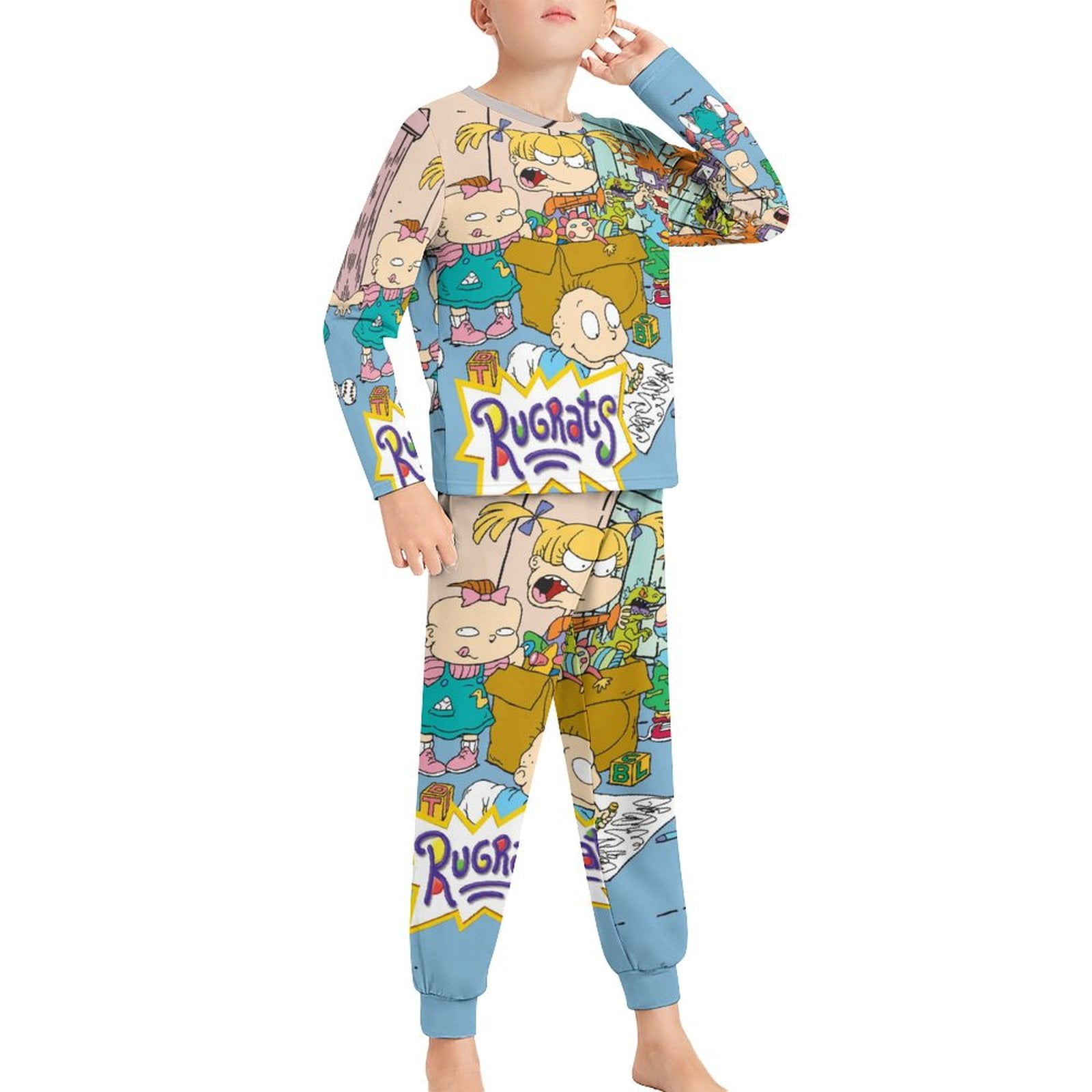 Little Rag Ras Rugrats Little Big Bo-ys Gi-rls Pajamas Set Long Sleeve Ki-ds PJs ...