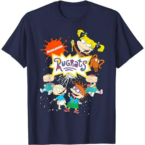 Rugrats Logo With Nick Logo And Rugrats Characters T-Shirt