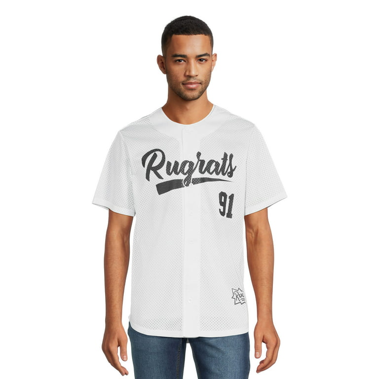 Rugrats Men's Baseball Jersey, Sizes S-xl, Size: Large, White