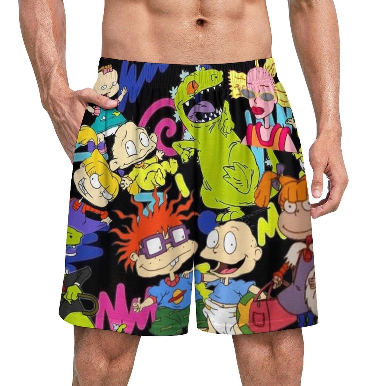 Rugrats Men's Short Pajama Pants Soft Trendy Sleep Shorts Breathable ...