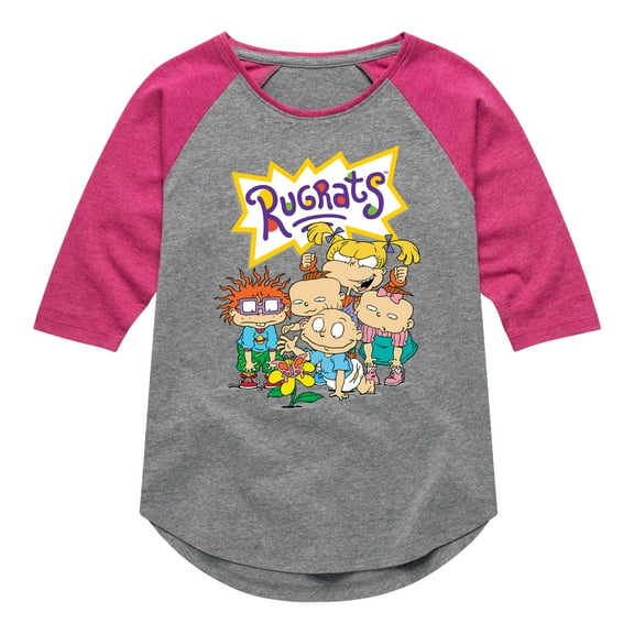 Rugrats - Natural Wonder - Toddler & Youth Girls Raglan Graphic T-Shirt