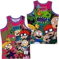 thumbnail image 1 of Rugrats Nickelodeon Men's Headgear Classics All Over Print Basketball Jersey (X-Large, Pink), 1 of 5
