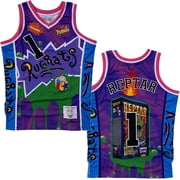 Rugrats Nickelodeon Mens Headgear Classics Reptar Cereal Embroidered Basketball Jersey Medium, Purple/Multi