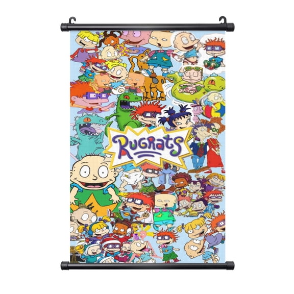 Rugrats Poster Plastic Shaft Wall Hanging Banner Painting Canvas Artwork Wall Art Scroll Hanger Decor For Home Office 16"X24"