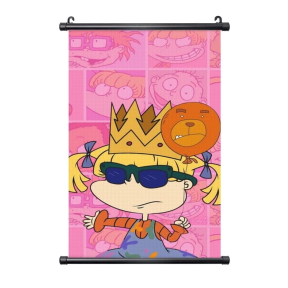Rugrats Poster Plastic Shaft Wall Hanging Banner Painting Canvas Artwork Wall Art Scroll Hanger Decor For Home Office 20"X30"