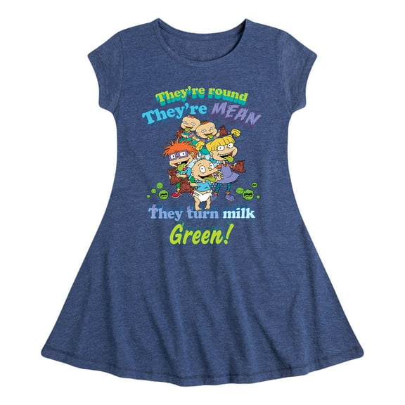 Rugrats - Reptar Bar - Toddler And Youth Girls Fit And Flare Dress