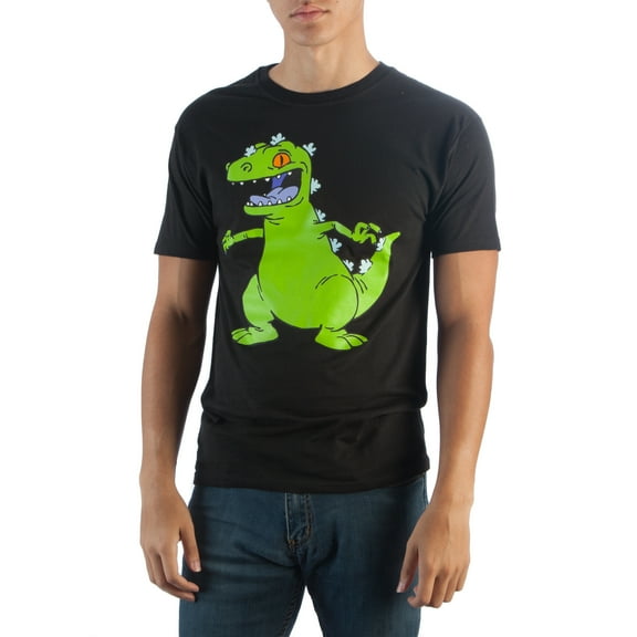 Rugrats Reptar Black T-Shirt-XL