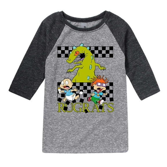 Rugrats - Reptar Checkers - Toddler And Youth Raglan Graphic T-Shirt