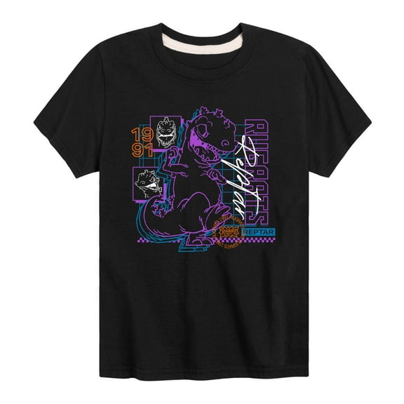 Rugrats - Reptar Grid - Toddler And Youth Short Sleeve Graphic T-Shirt