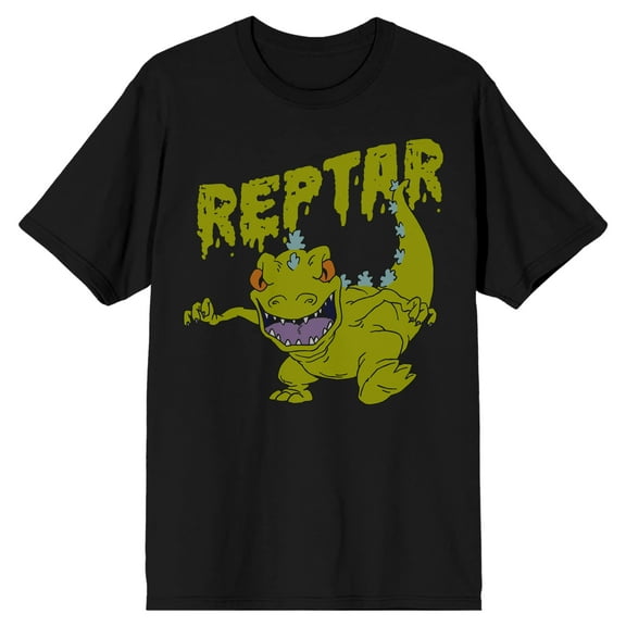 Rugrats Reptar Rampage Men's Black T-shirt-Small