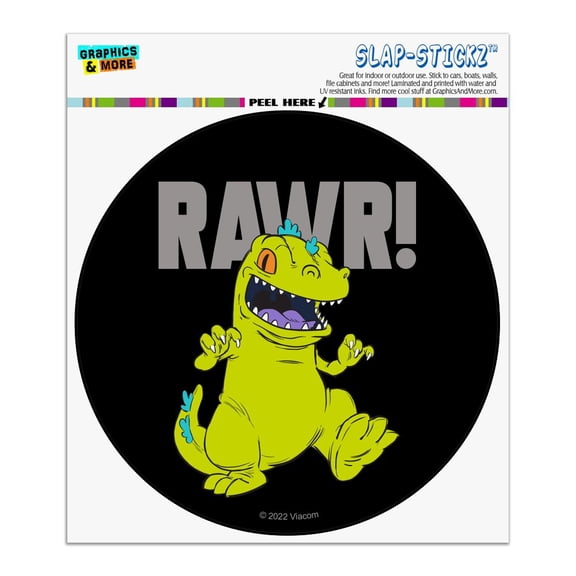 Rugrats Reptar Rawr! Automotive Car Window Locker Circle Bumper Sticker