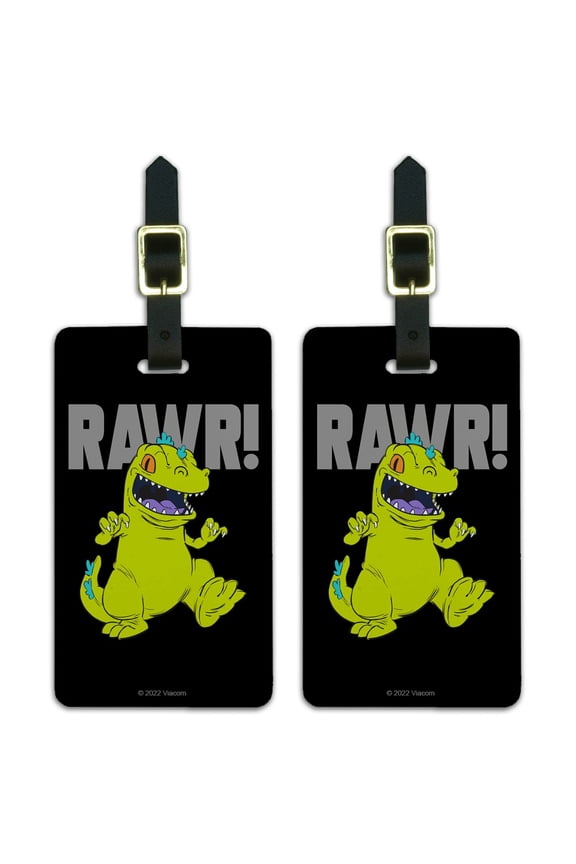 Rugrats Reptar Rawr! Luggage ID Tags Suitcase Carry-On Cards - Set of 2