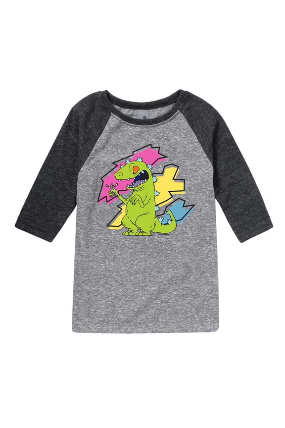 - Reptar Shreds - Toddler And Youth Girls Raglan Graphic T-Shirt