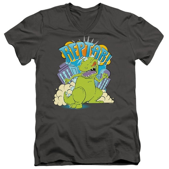 Rugrats Reptar Stomp Unisex Adult V-Neck T Shirt