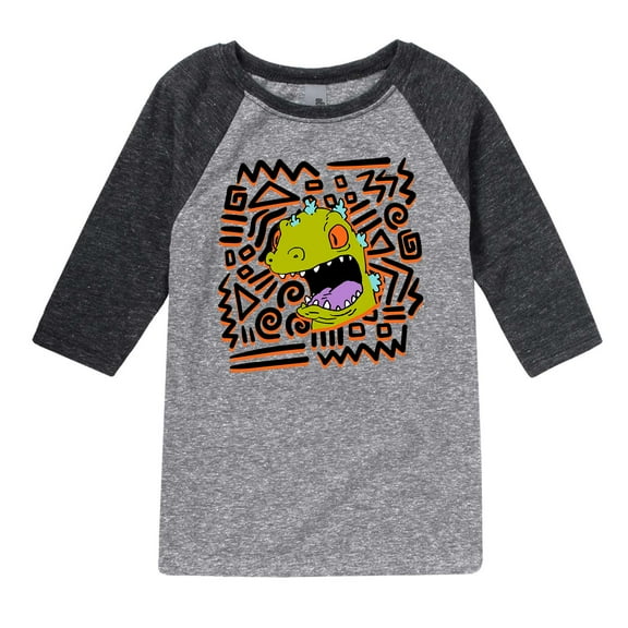 Rugrats - Reptar Swirl - Toddler And Youth Raglan Graphic T-Shirt