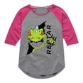 thumbnail image 1 of Rugrats - Reptar Tear - Toddler And Youth Girls Raglan Graphic T-Shirt, 1 of 4