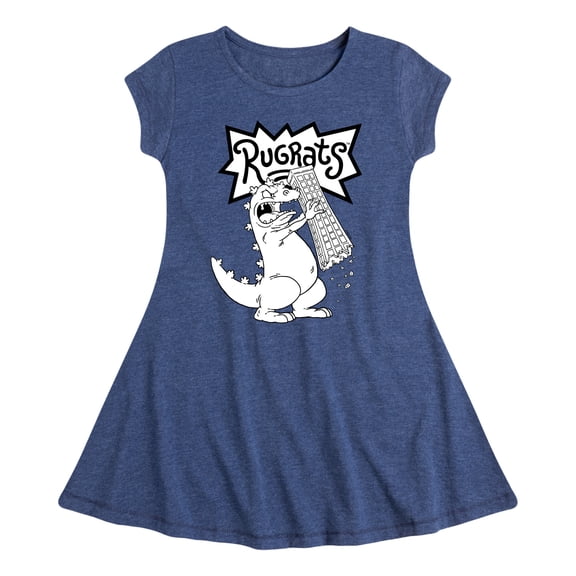 Rugrats - Reptar Tokyo - Toddler & Youth Girls Fit & Flare Dress