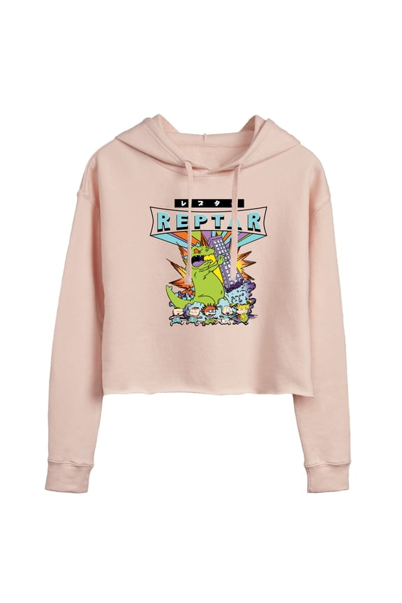 - Reptar Wretch - Juniors Cropped Pullover Hoodie