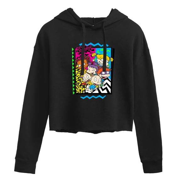 Rugrats - Retro Character Group Cropped Graphic Hoodie