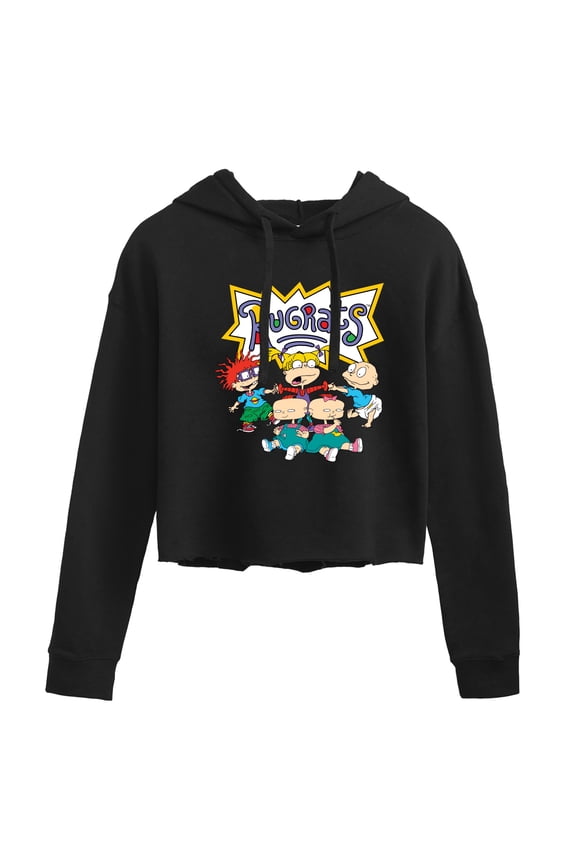 - Rugrat Group Shot - Juniors Cropped Pullover Hoodie