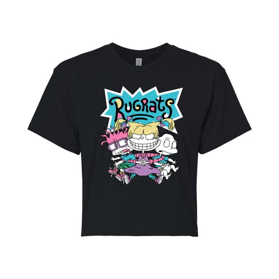 Rugrats - Rugrat Squad - Juniors Cropped Cotton Blend T-Shirt