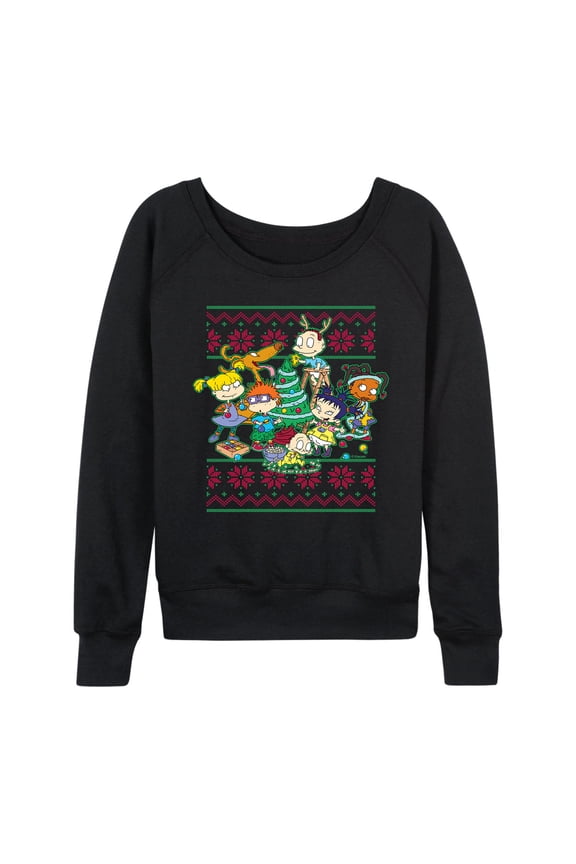 - Rugrats Christmas Sweater - Women's Lightweight French Terry Long Sleeve Shirt