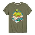 thumbnail image 1 of Rugrats - Running From Reptar - Toddler And Youth Short Sleeve Graphic T-Shirt, 1 of 5