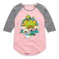 thumbnail image 1 of Rugrats - Running from Reptar - Toddler And Youth Girls Raglan Graphic T-Shirt, 1 of 5