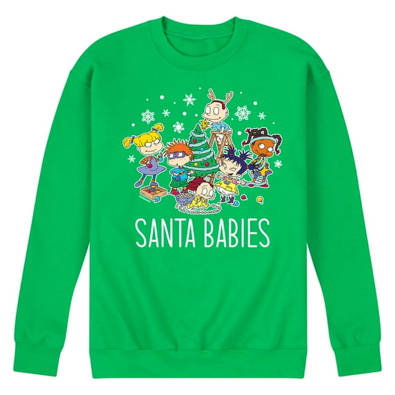 Rugrats - Santa Babies - Men's Crew Neck Fleece Pullover