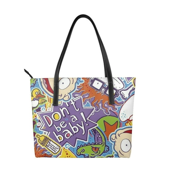 Rugrats Shoulder Bag Waterproof Handbag Stylish Large Capacity Tote Bag For Women