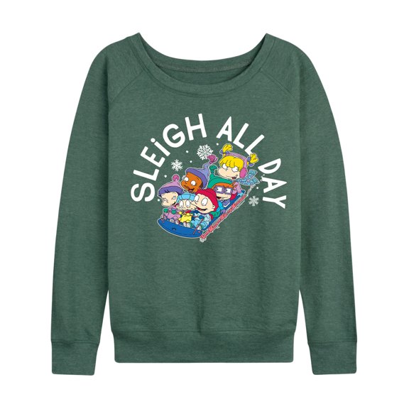 Rugrats -Sleigh All Day - Women's Lightweight French Terry Long Sleeve Shirt