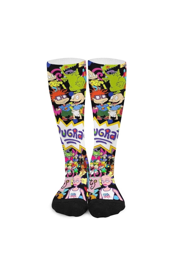 Rugrats Socks Crew Novelty Socks Casual Dress Socks Gifts For Men Women 16.5in