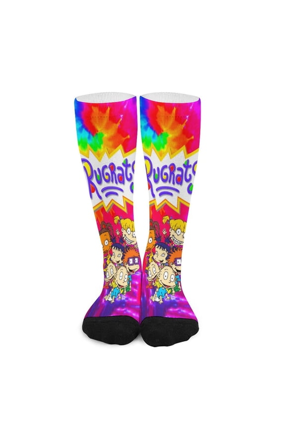 Rugrats Socks Crew Novelty Socks Casual Dress Socks Gifts For Men Women 16.5in