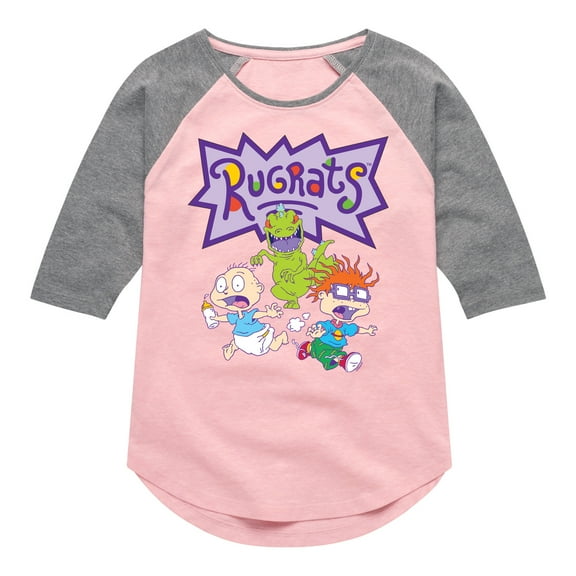 Rugrats - The Great Chase - Toddler & Youth Girls Raglan Graphic T-Shirt