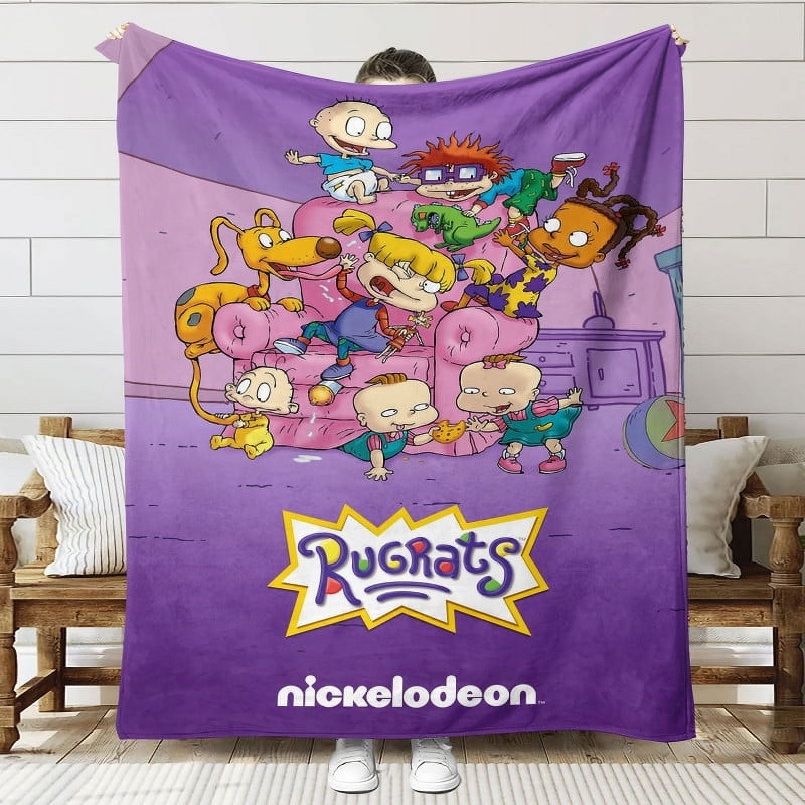 Rugrats Throw Blanket Gifts for Fans Lover Girls Boys Women Present Hoodie Him Bed 30"x40"