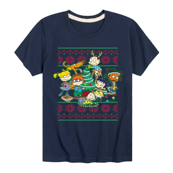 Rugrats - Toddler And Youth Christmas Short Sleeve Graphic T-Shirts