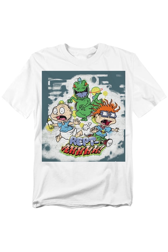 Rugrats - Tommy And Chucky Rept-Ahhhhh! - Adult Unisex T-Shirt - White