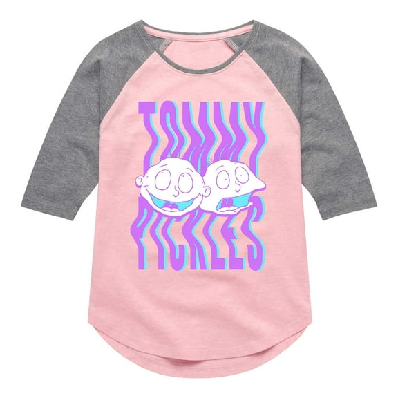 Rugrats - Tommy Pickles - Toddler And Youth Girls Raglan Graphic T-Shirt