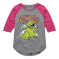 thumbnail image 1 of Rugrats - Vintage Portrait Reptar Stomp - Toddler And Youth Girls Raglan Graphic T-Shirt, 1 of 5