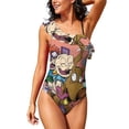 thumbnail image 1 of Rugrats Women's One Piece Swimsuits Ruffle Swimwear Bathing Suits Tummy Control Swim Suit M, 1 of 6