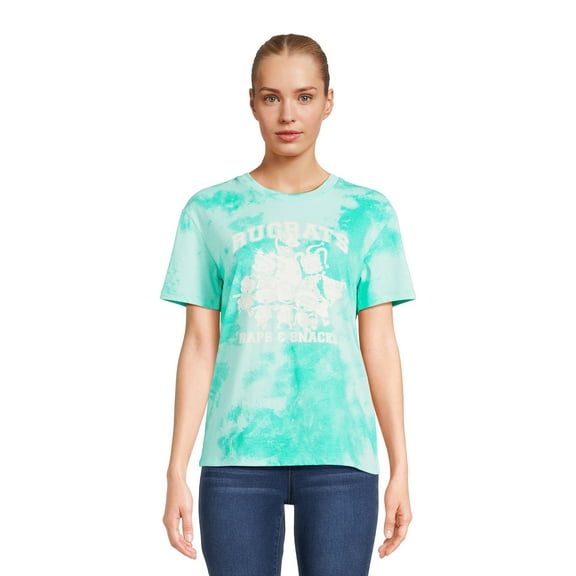 Rugrats Women's Tie Dye Graphic Tee with Short Sleeves, Sizes XS-3XL